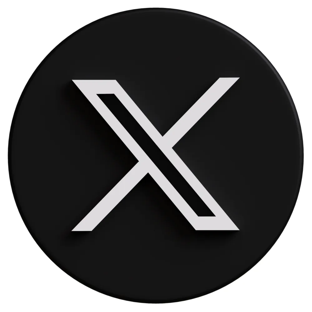 Twitter brand new logo 3 D with new X-shaped graphic of the world's