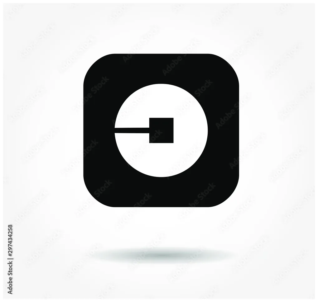 Uber logo button vector editorial stock vector adobe stock