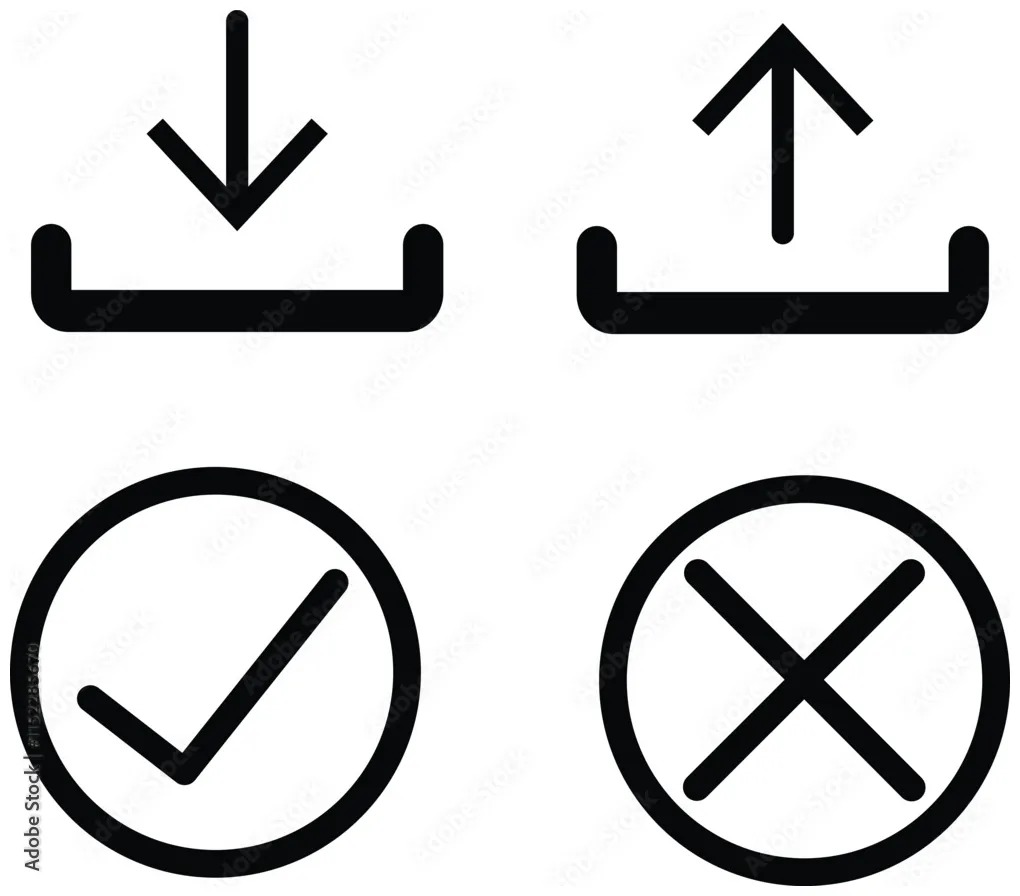 Download and upload icons, illustration of an .basic ui icons