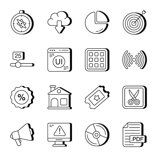 Premium vector pack of ux linear icons