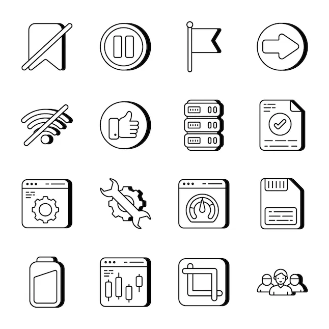 Premium Vector | Pack of ux and seo linear icons