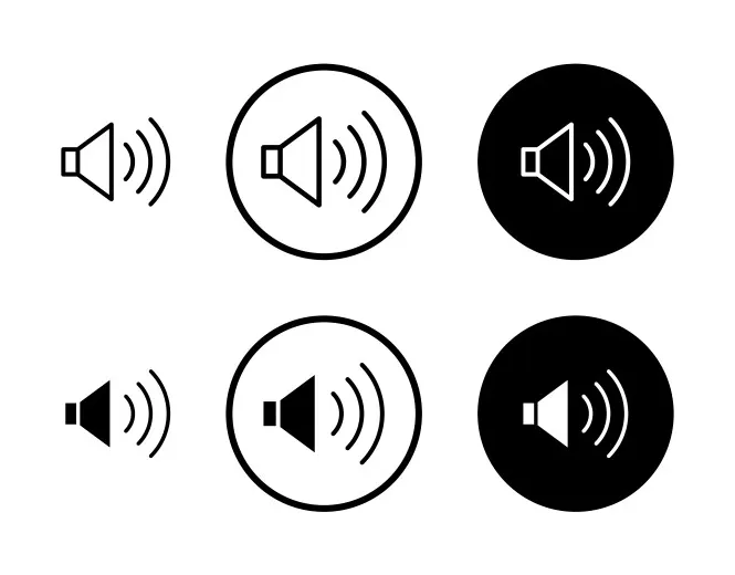 Volume icon set vector vectorstock printable coloring page