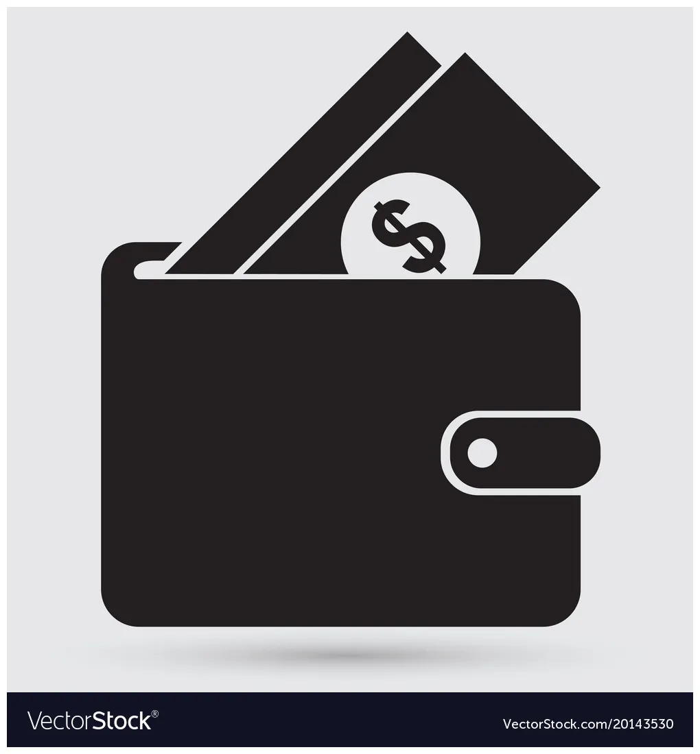Wallet icon vector vectorstock