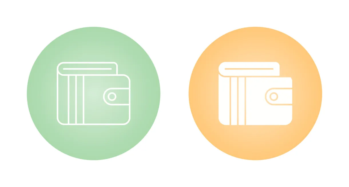 Wallet vector icon 22221547 vector art at vecteezy