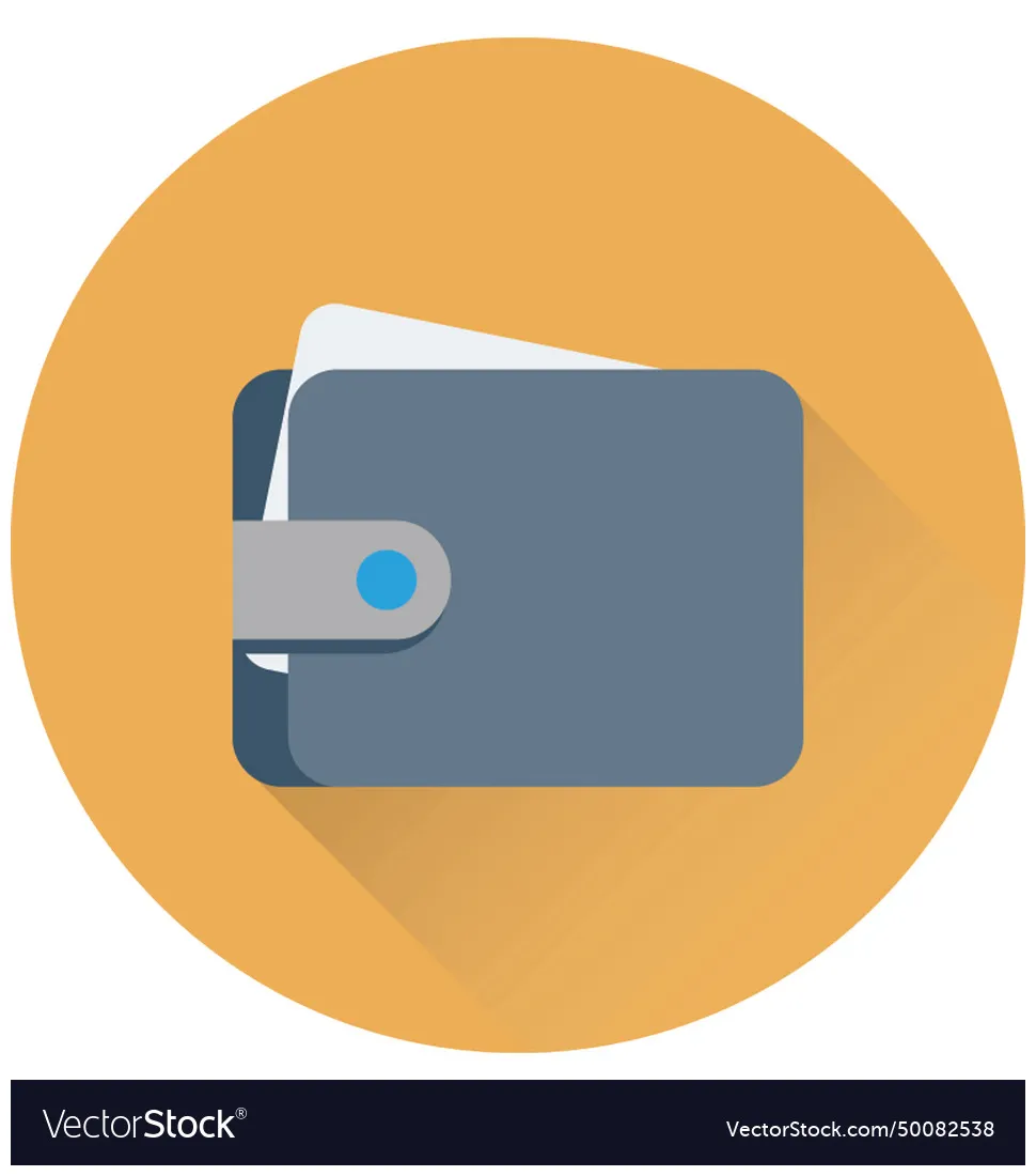 Wallet icon vector vectorstock