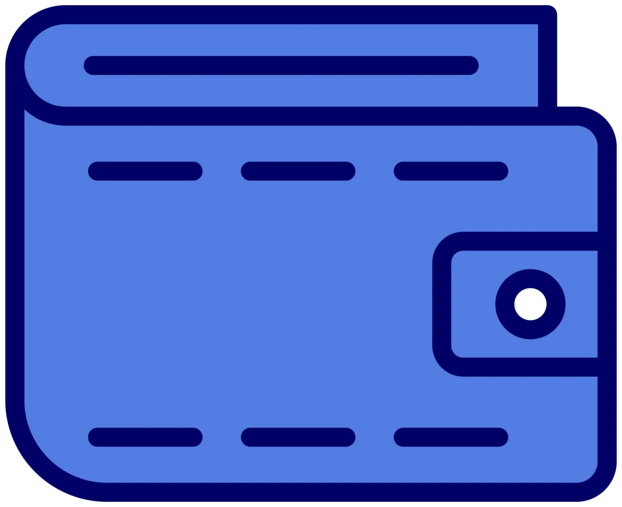 Wallet vector icon 19606926 vector art at vecteezy