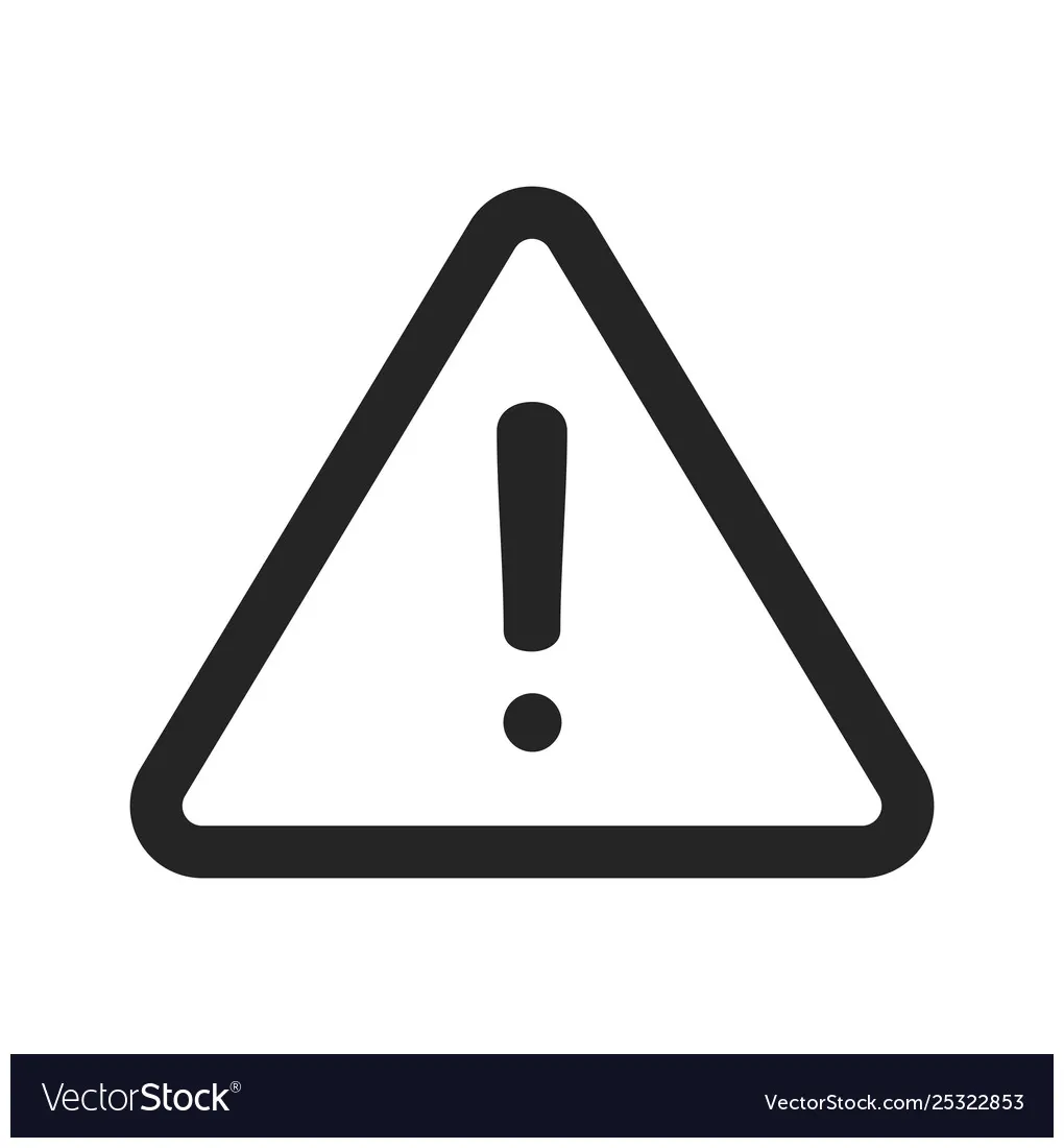Warning icon vector vectorstock