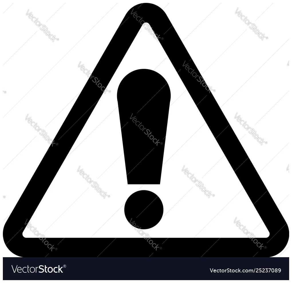 Warning icon vector vectorstock