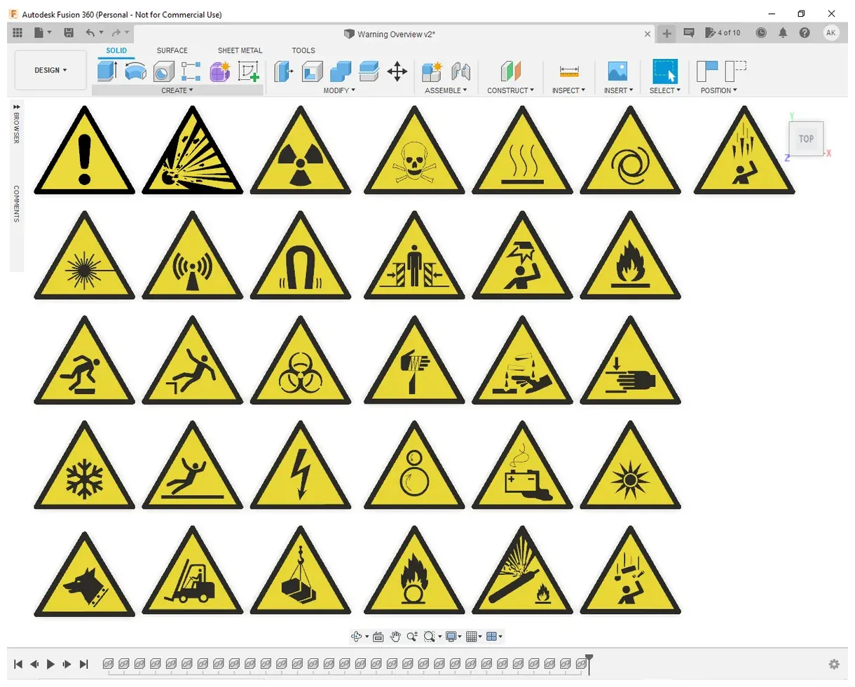 Set of vector warning signs symbols iso 7010 standard, 45% off
