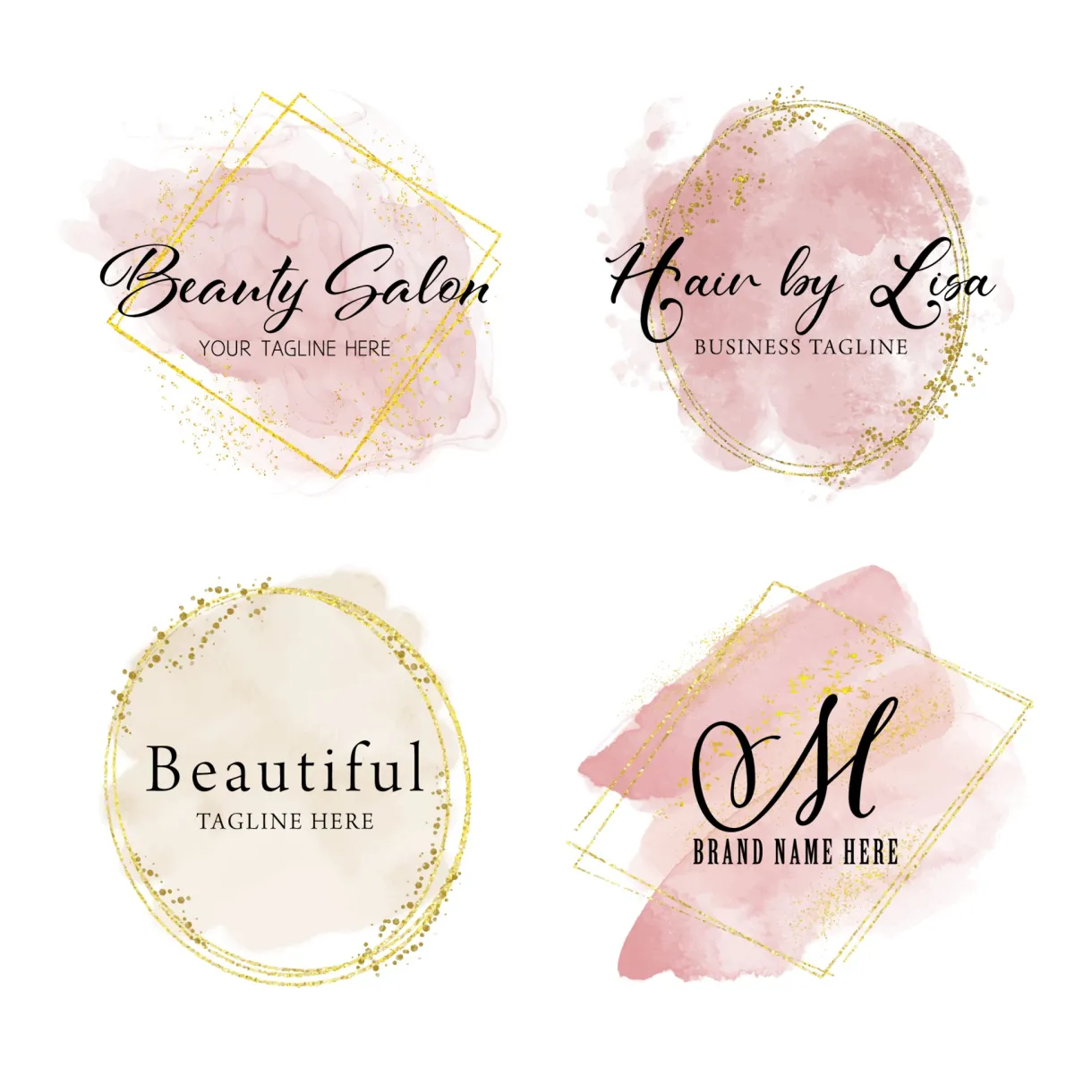 Watercolor logo vector art, icons, and graphics for
