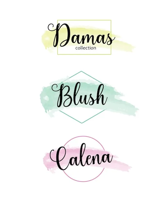 Premium vector watercolor logos
