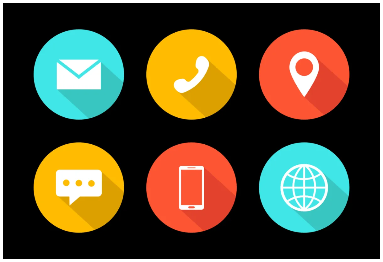 Colorful business web modern shadow png icon set 21193714 png