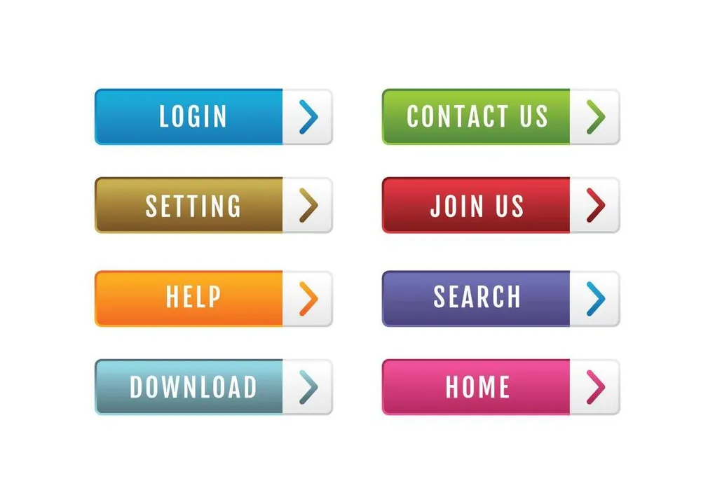 Buttons for website vector art, icons, and graphics for