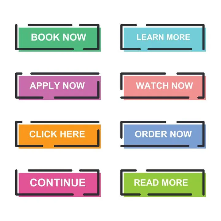 Buttons for website vector art, icons, and graphics for