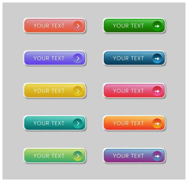 Buttons for website vector art, icons, and graphics for