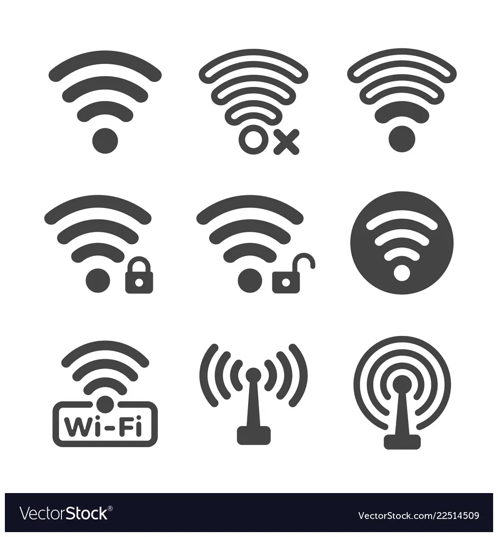 Wifi icon vector vectorstock