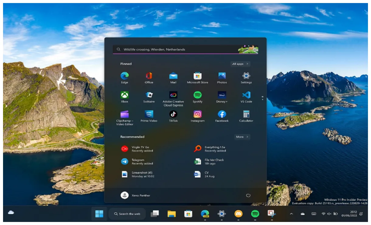 Windows 11 23H2 Build 25193 brings Tablet optimized Taskbar as a hidden