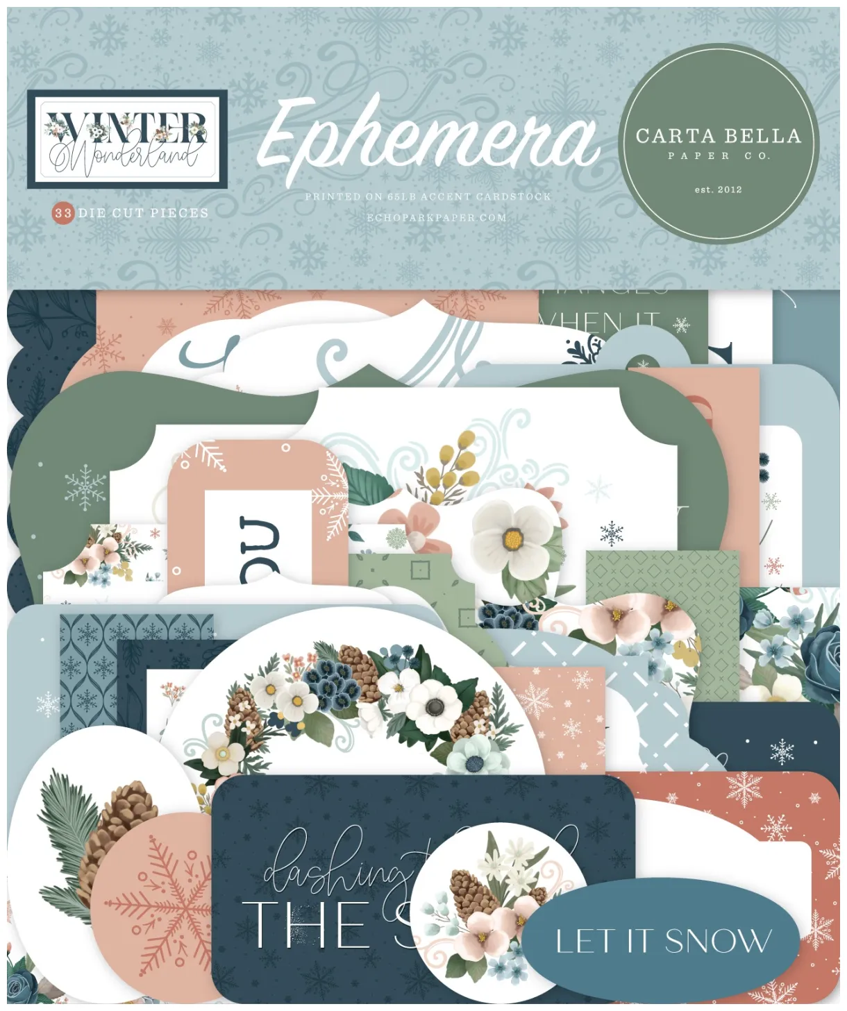 Carta bella cardstock ephemera-icons, winter wonderland 732388414123
