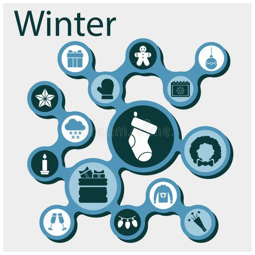 Minimal design. winter stock vector illustration of