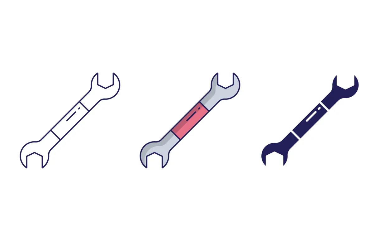 Wrench vector icon 23210496 vector art at vecteezy