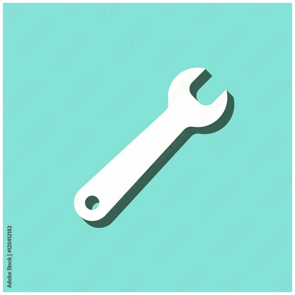 Wrench - vector icon. Stock Vector | Adobe Stock
