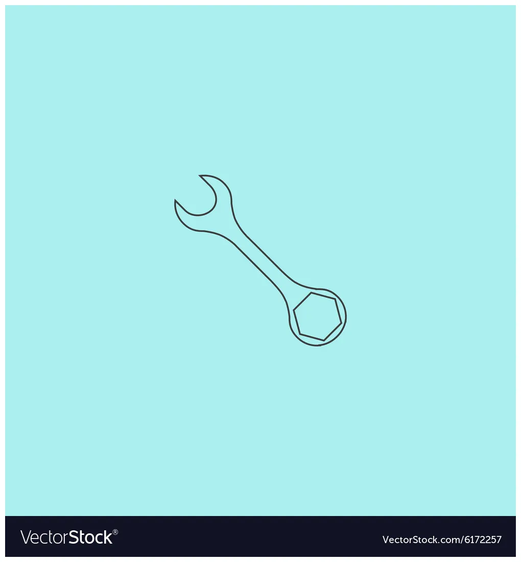 Wrench icon vector vectorstock