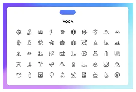 Icons ft. meditation & flexibility envato