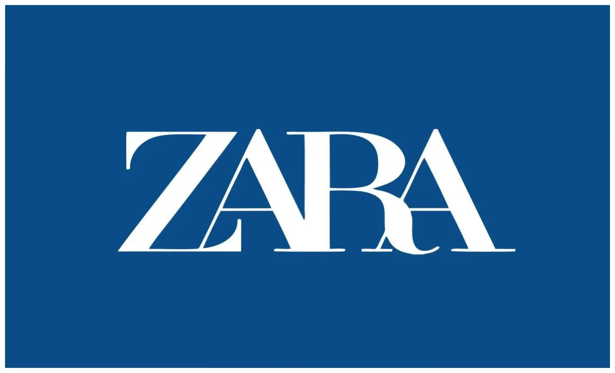 Zara brand logo symbol clothes white design icon abstract vector