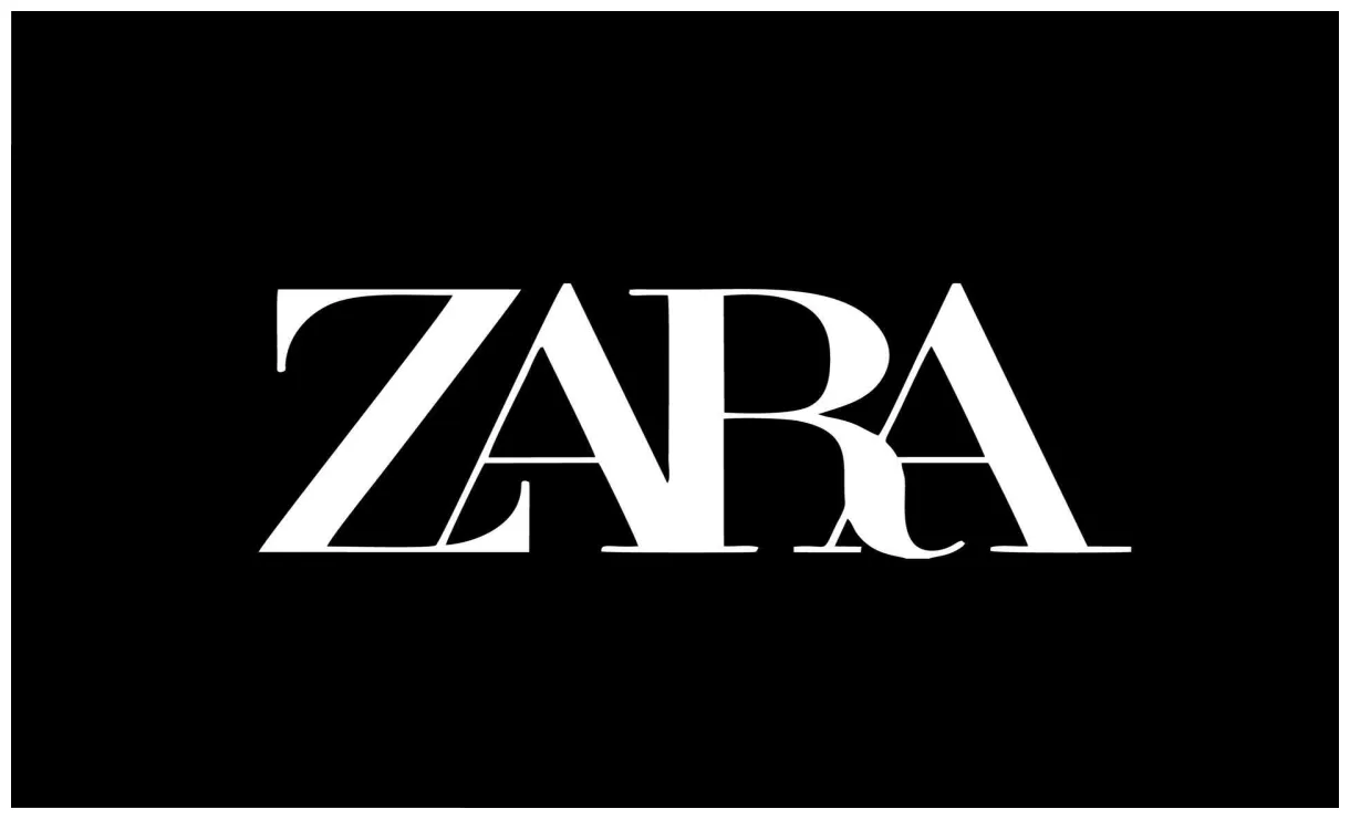 Zara brand logo symbol clothes white design icon abstract vector