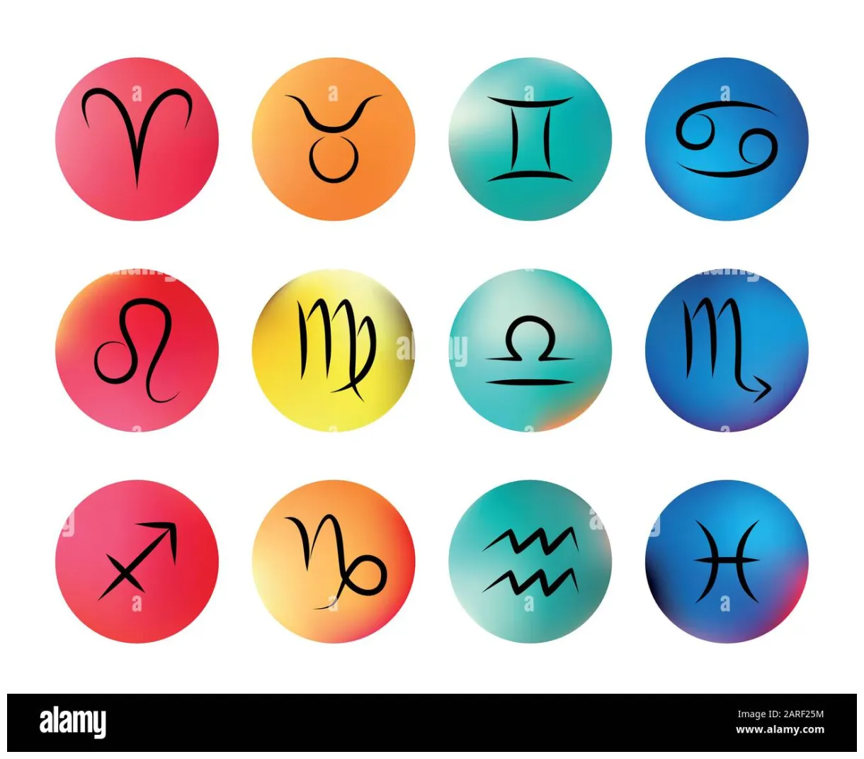 Zodiac signs. vector icons stock vector & art alamy