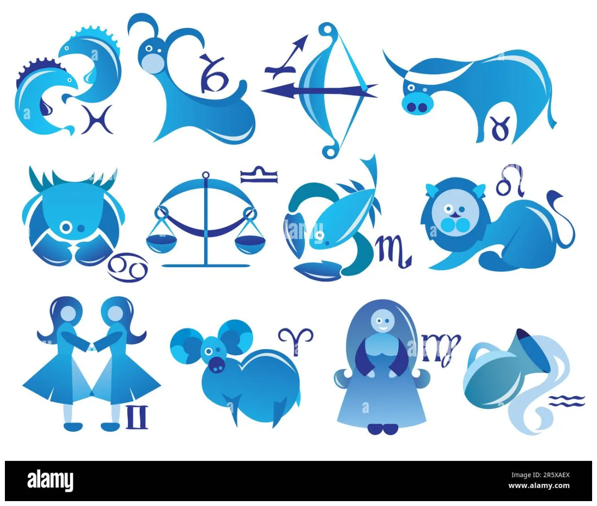Illustration icons of zodiac stock vector & art alamy